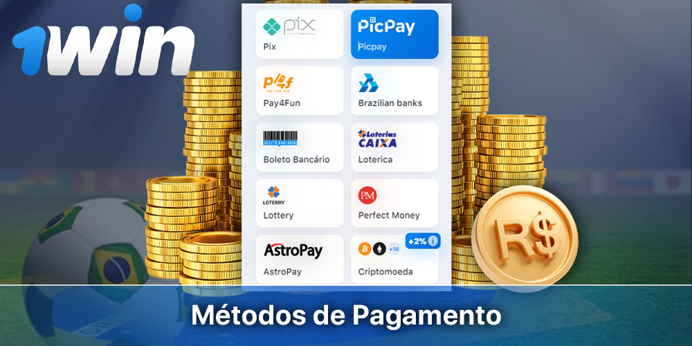 Diferentes formas de pagamento em 1Win para brasileiros